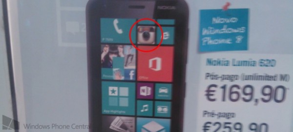 ฮือฮา!! พบไอคอน Instagram บนหน้าจอ Lumia 620 ในแผ่นโฆษณา Windows Phone 8