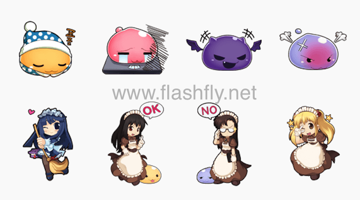 LINE ไต้หวันแจกฟรีสติ๊กเกอร์เกมดัง RO กับสาวน้อย Kafra และ Poring