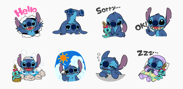 LINE วางจำหน่ายสติ๊กเกอร์ใหม่ 5 แบบมีทั้งเจ้า Stitch จาก Disney และ Hiroshi Tanaka จากการ์ตูน BADBOYS