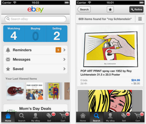 eBay แอพสำหรับขาช๊อปออนไลน์ ออกเวอร์ชั่นอัพเดทสำหรับ iPhone และ iPad แล้ววันนี้
