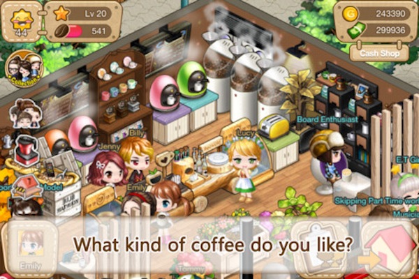 เป็นเจ้าของร้านกาแฟแล้วสนุกพร้อมกับเพื่อนในเกม LINE I Love Coffee ดาวน์โหลดฟรีบน iPhone และ Android