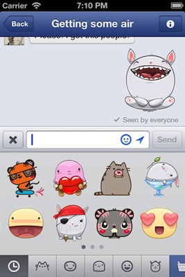 Facebook Messenger สำหรับ iPhone อัพเดทใหม่ มาพร้อมสติ๊กเกอร์แล้ว