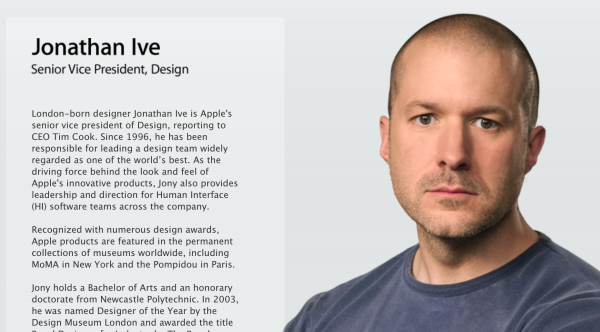 Jony Ive เปลี่ยนตำแหน่งเป็นรองประธานอาวุโสฝ่ายออกแบบ ( Senior Vice President,Design)