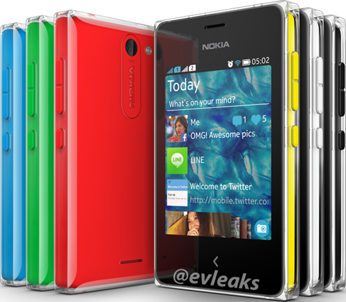 หลุดอีกรุ่น Nokia Asha 502 ดีไซน์ใหม่พร้อมกรอบใส กล้องมาพร้อมแฟลช