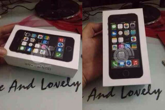 หลุดมาแล้ว!! กล่อง iPhone 5S พร้อมปุ่ม Home แบบใหม่รองรับการสแกนลายนิ้วมือ