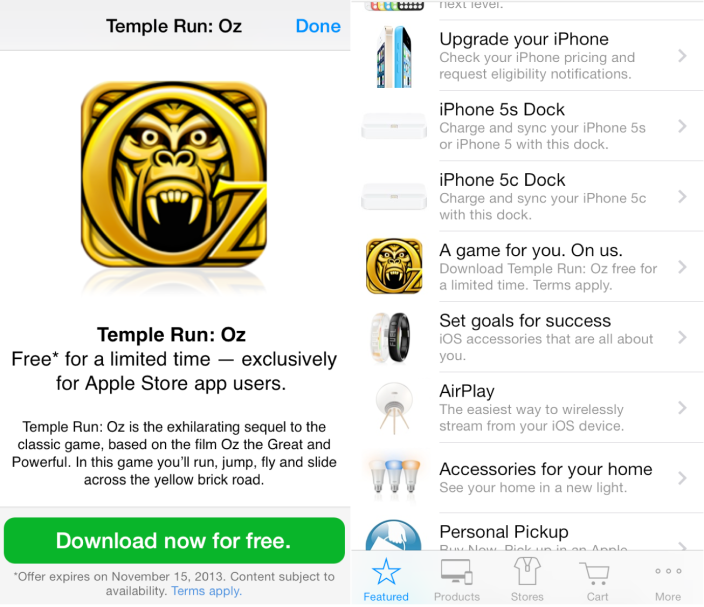 Apple แจกเกม Temple Run Oz บน iPhone และ iPad ฟรี!! ดาวน์โหลดได้ที่นี่