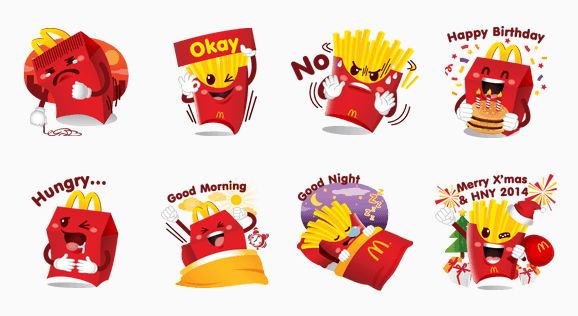 LINE ประเทศไทยแจกฟรีสติ๊กเกอร์ McDonald’s และสติ๊กเกอร์จากเกม Pakopang เวอร์ชั่นภาษาไทย