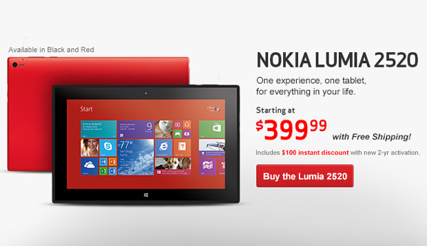 Lumia 2520 แท็บเล็ตรุ่นแรกของ Nokia วางจำหน่ายอย่างเป็นการแล้ว