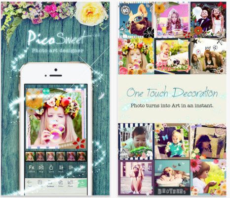 Appfree!! แต่งภาพให้สดใส สไตล์สวยหวานกับสติ๊กเกอร์ที่มีเพียบใน Pico Sweet ฟรีบน iPhone