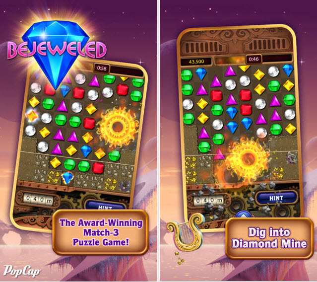Appfree!! Bejeweled เกมสุดฮิตที่คุ้นเคย ลดราคาแจกฟรีทั้ง iPhone และ iPad แล้ววันนี้