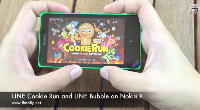 ชมคลิปเล่นเกม LINE Cookie Run บน Nokia X อย่างเนียน