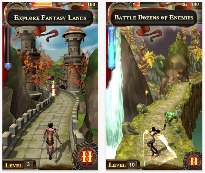 Running Quest เกมวิ่งสไตล์ Temple Run ผสม Golden AXE ลดราคาแจกฟรีบน iPhone และ iPad