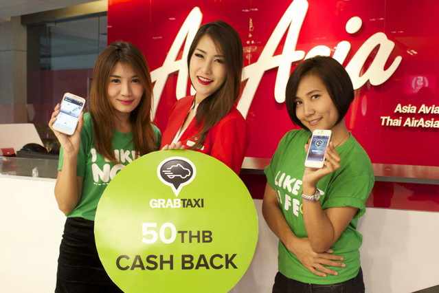 แอพดัง GrabTaxi เปิดตัวโปรโมชั่นพิเศษสำหรับผู้โดยสารของสายการบิน AirAsia ที่เรียกแท็กซี่ไปสนามบินดอนเมือง