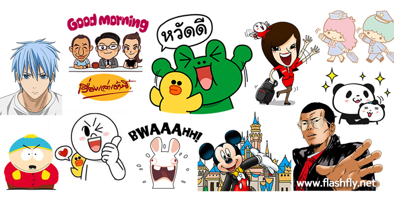 LINE ประเทศไทยวางจำหน่ายสติ๊กเกอร์ใหม่ 7 แบบแจกฟรี 4 แบบ นำโดย Kuroko Basketball ,LINE Gang (ไทย)และเรื่องเล่าเช้านี้