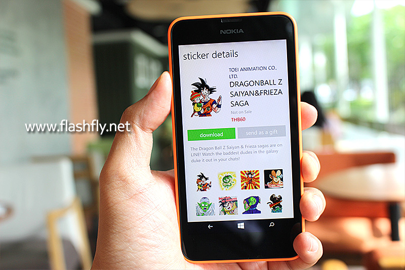 รีวิวใช้งาน LINE Sticker Shop และการซื้อสติ๊กเกอร์โดนๆบน Lumia 630