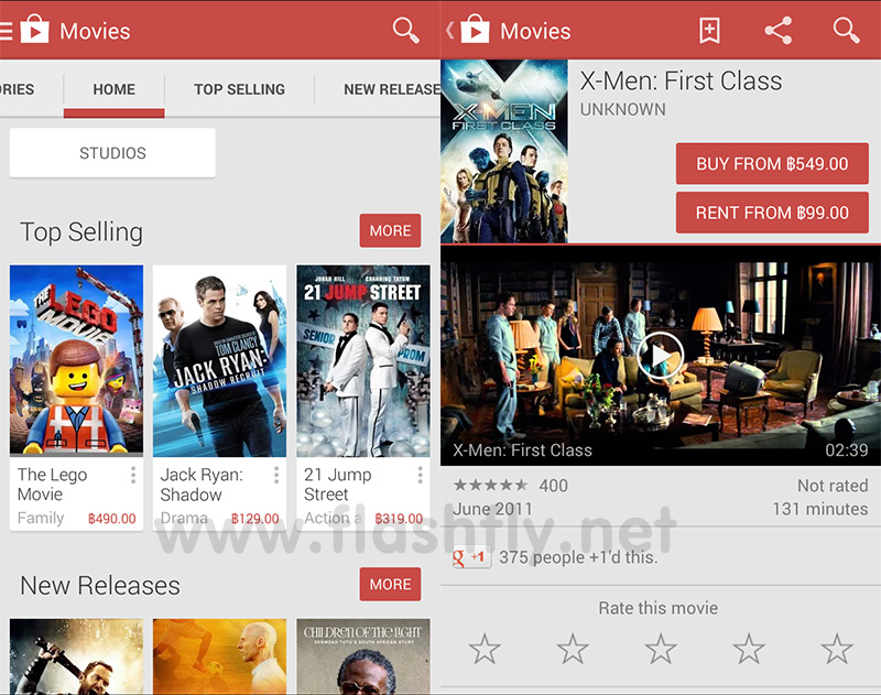 Google เปิดบริการขายหนัง Google Play Movies ในประเทศไทยแล้วเริ่มต้นที่ 99 บาท