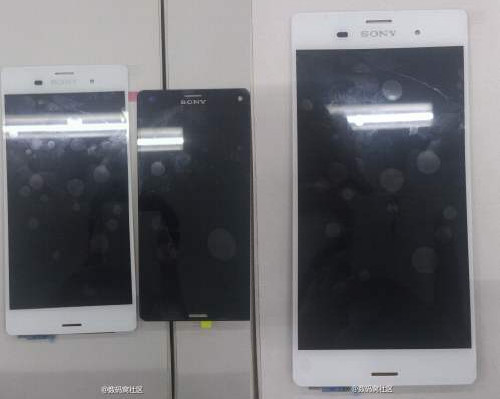 ภาพหลุดชิ้นหน้าจอของ Sony Xperia Z3 สีขาวและ Xperia Z3 Compact สีดำ