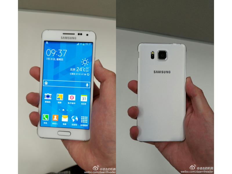 ชมชัดๆภาพหลุด Samsung Galaxy Alpha สีขาวขอบด้านข้างเป็นโลหะสุดงาม