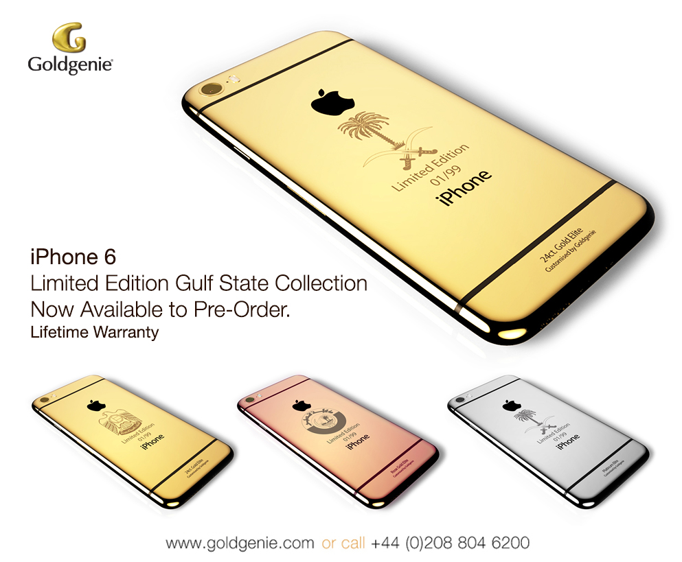 บริษัททำของหรู Goldgenie เปิดจอง iPhone 6 ทองคำอย่างเป็นทางการแล้วมีเพียง 99 เครื่อง