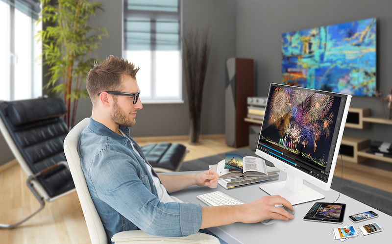 Media Room With A Stereo System