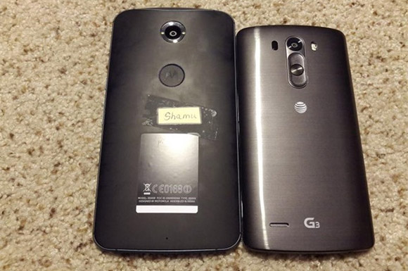 หลุดอีกภาพ Motorola Nexus ขนาด 6 นิ้วเทียบกับ LG G3