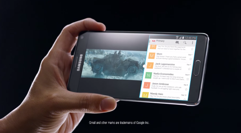 Samsung ปล่อยโฆษณา Galaxy Note 4 ใหม่กัด Apple ลอกหน้าจอใหญ่ของ Galaxy Note (ชมคลิป)