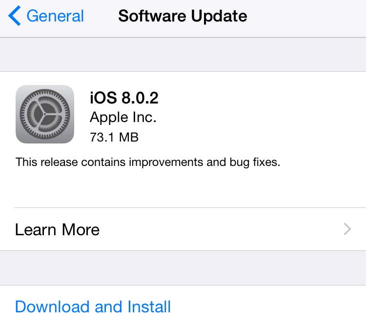 Apple ปล่อยอัพเดท iOS 8.0.2 แก้บั้กตัวเครื่องไม่มีสัญญาณและใช้งาน Touch ID ได้ปกติแล้ว ดาวน์โหลดได้ที่นี่