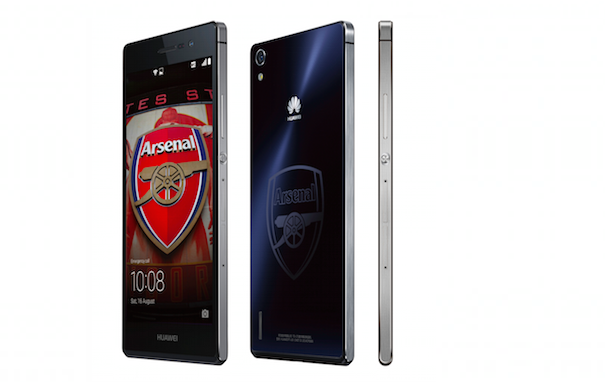 Huawei เปิดตัว Huawei Ascend P7 Arsenal Edition สมาร์ทโฟนเอกซ์คลูซีฟรุ่นพิเศษเอาใจแฟนบอลอาร์เซนอล