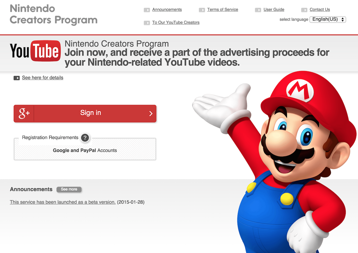 Nintendo เปิดตัว Creator Program ให้ผู้เล่นทำคลิปขึ้นไปแชร์บน Youtube ช่วยสร้างรายได้