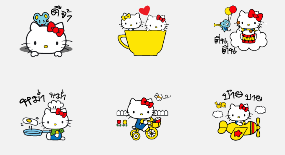 KakaoTalk ปล่อยติ๊กเก้อ Hello Kitty เวอร์ชั่นภาษาไทยครั้งแรก! กระชากใจขาแชทสายแบ๊วไปเต็มๆ