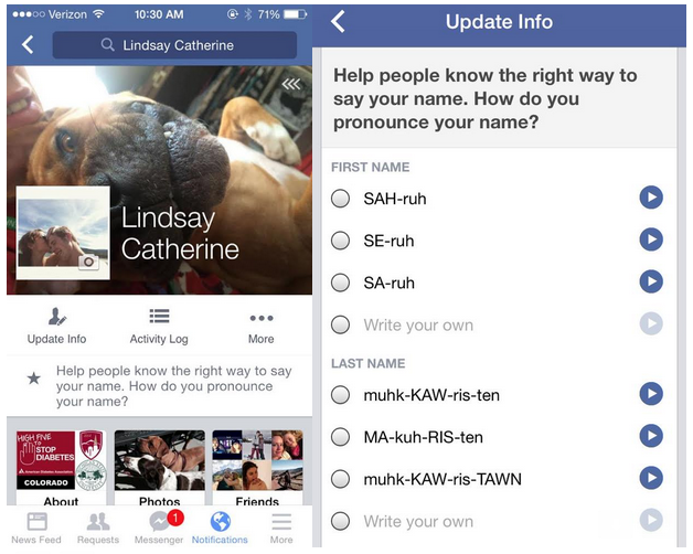 Facebook กำลังทดสอบระบบสะกดชื่อ ช่วยให้เพื่อนอ่านออกเสียงได้อย่างถูกต้อง