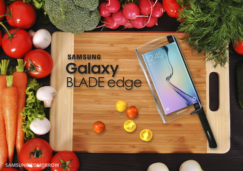 ปฏิวัติวงการอาหาร!! Samsung เปิดตัว Galaxy BLADE edge มีดทำอาหารจอโค้ง ใช้เป็นโทรศัพท์ได้