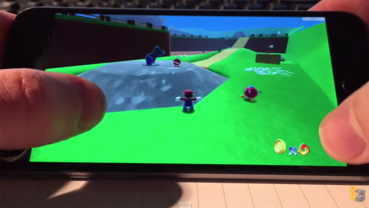 อย่างเนียน!! ชมคลิปเล่น Super Mario 64 HD บน iPhone 6