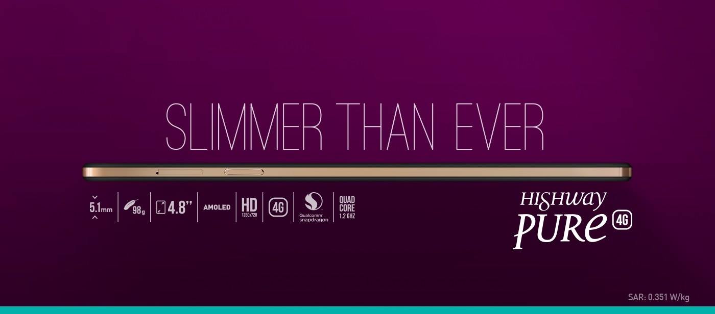 Highway Pure 4G สมาร์ทโฟนใหม่จาก Wiko บางเพียง 5.1 มม. ราคา 7,990 บาท