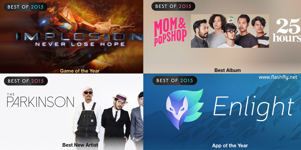 Apple Best of 2015 ประกาศผลแอพ เพลง และเกมบน iTunes Store และ App Store ยอดนิยมในประเทศไทย