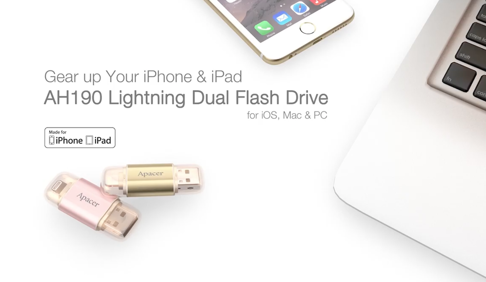 iPhone และ iPad ของคุณ พื้นที่เต็ม? Apacer AH190 Dual Flash Drive ช่วยคุณได้