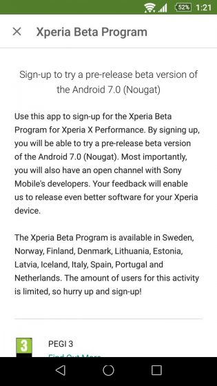Xperia-X-Performance-Android-N-beta