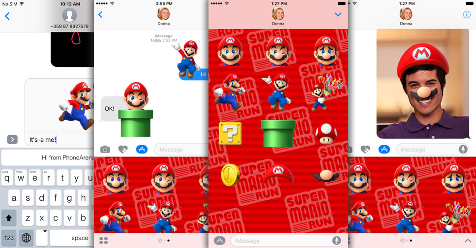 iMessage App Store บน iOS 10 มาพร้อมสติ๊กเกอร์ Super Mario เกมส์และแอพฯ