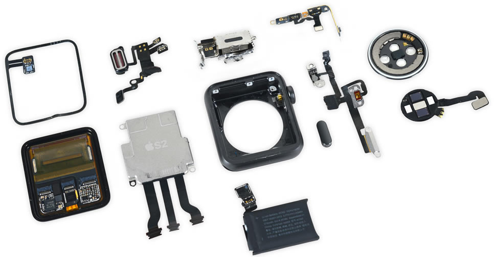 Apple Watch Series 2 ถูกแยกชิ้นส่วน เผยความจุแบตเตอรี่เยอะขึ้น