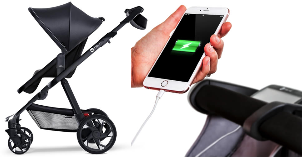 4moms moxi รถเข็นเด็กสำหรับคุณแม่สมัยใหม่ มาพร้อมที่ชาร์จสมาร์ทโฟน และแอพนับระยะทาง