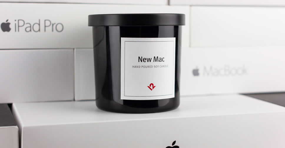 ชอบของใหม่!! เทียนกลิ่น Mac เครื่องใหม่ ให้คุณได้กลิ่นคอมพิวเตอร์ใหม่แกะกล่องทุกวัน