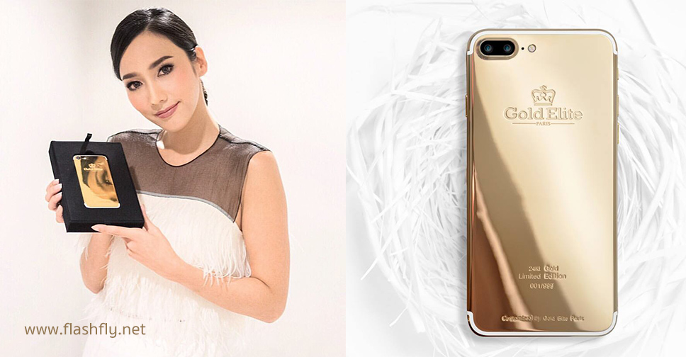 นางเอกดัง อั้ม พัชราภา คว้า iPhone 7 ทองคำ 24K สุดหรูจาก Gold Elite Paris มาครองเป็นคนแรกในไทย