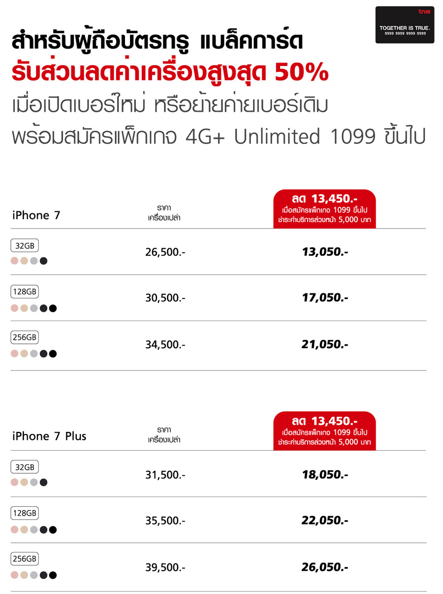 iPhone7-truemoveH-price-trueblackcard