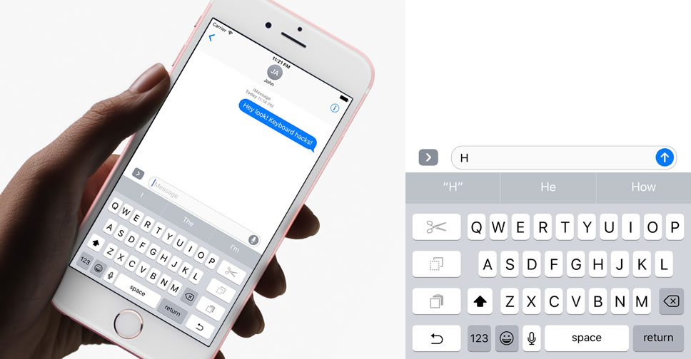 นักพัฒนาพบ iOS แอบซ่อน Keyboard สำหรับใช้งานด้วยมือเดียว เหมาะสำหรับ iPhone รุ่น Plus