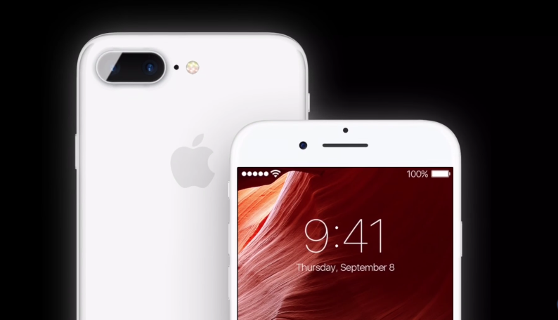 ชมภาพคอนเซป iPhone 8 สีขาว Jet White ไร้ปุ่ม Home และหูฟังไร้สาย Air Pods สีดำ (มีคลิป)