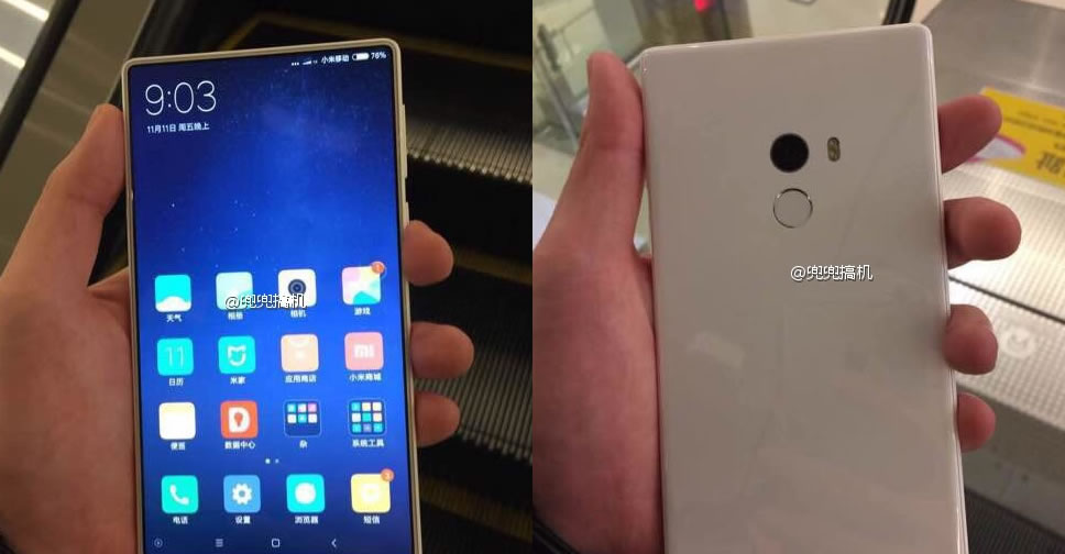 Xiaomi Mi Mix สมาร์ทโฟนดีไซน์ไร้ขอบจอ อาจเพิ่มสีขาวเป็นอีกทางเลือก หลังจากมีภาพหลุดออกมาแล้ว