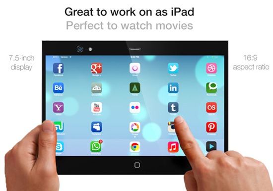 ชมภาพคอนเซป iPhone รุ่นใหม่จากสิทธิบัตรล่าสุด หน้าจอพับได้กางออกมาเป็น iPad