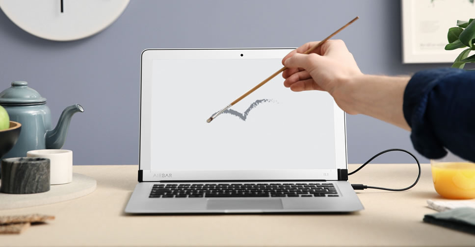 AirBar อุปกรณ์เสริมที่จะเปลี่ยน MacBook Air ให้เป็นจอสัมผัส พร้อมรองรับ Gestures