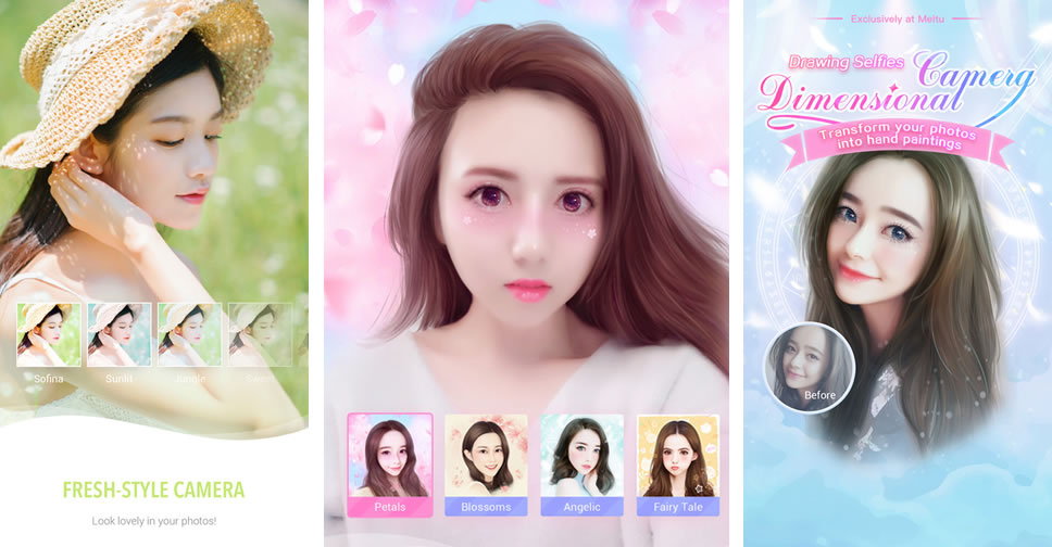 Meitu แอพถ่ายเซลฟี่ ให้มีหน้าตาเหมือนการ์ตูนตาหวาน ดาวน์โหลดฟรี!! แต่มีเรื่องให้กังวล