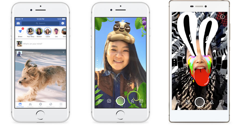 Facebook ปล่อยฟีเจอร์ Stories ลงในแอพหลัก และเพิ่ม Camera Effects ให้ถ่ายรูปสนุกยิ่งขึ้น